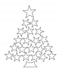 Árvore de Natal de estrelas