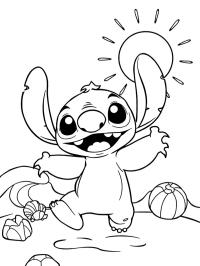 Stitch na praia
