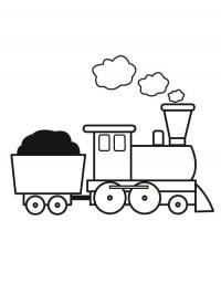 Locomotiva a vapor com vagão