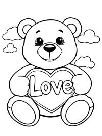 Urso de pelúcia com coração