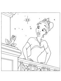 Tiana vê um sapo