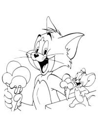 Tom e Jerry tomando sorvete