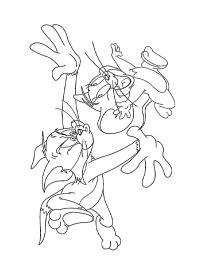 Tom e Jerry correndo