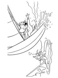 Tom e Jerry praticando windsurf
