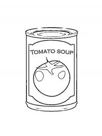 Sopa de tomate enlatada