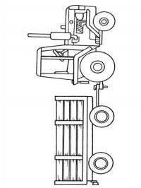Trator com reboque