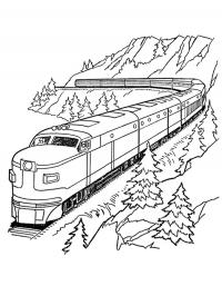 Trem nas montanhas