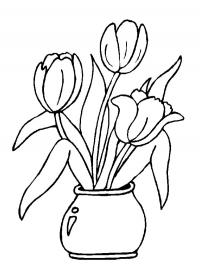 Tulipas em um vaso