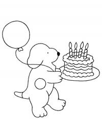 Bolo de aniversário do cachorro