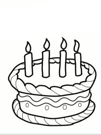 Bolo de aniversário com 4 velas