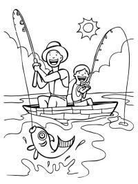 Pescando no barco