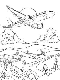 Avião no céu