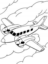 Avião nas nuvens