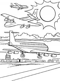 Avião aterrissando