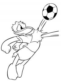Pato Donald jogador de futebol