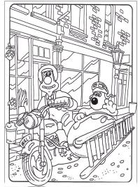 Wallace e Gromit na motocicleta