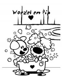 Woezel e Pip na banheira