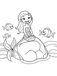 Sereia com peixe