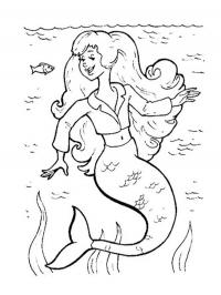Sereia debaixo d'água