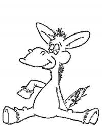 Burro sentado