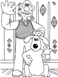 Wallace e Gromit acenando