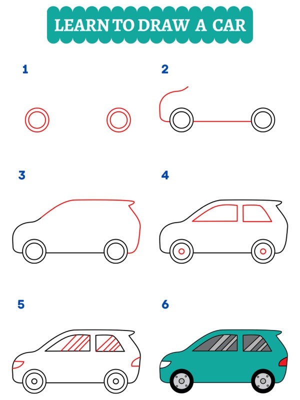 Como desenhar um carro