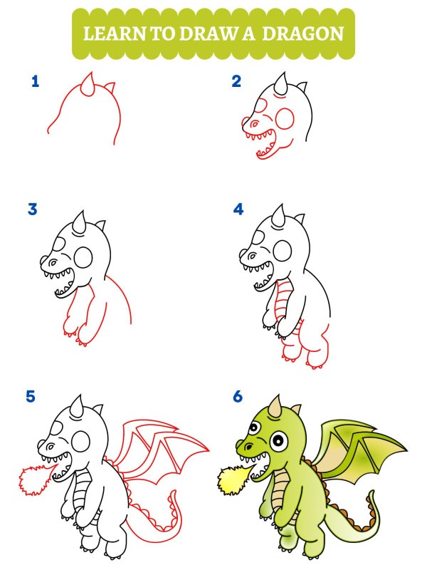 Como desenhar um dragão