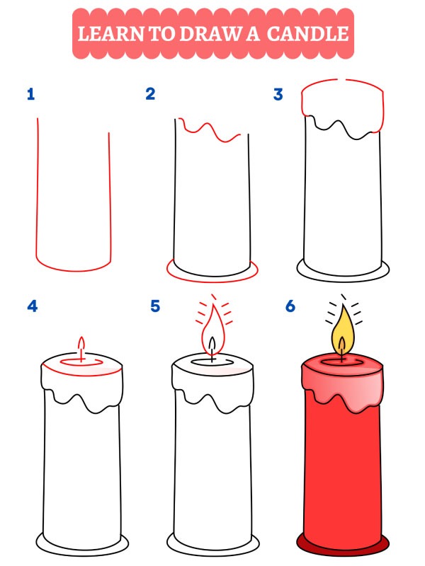 Como desenhar uma vela