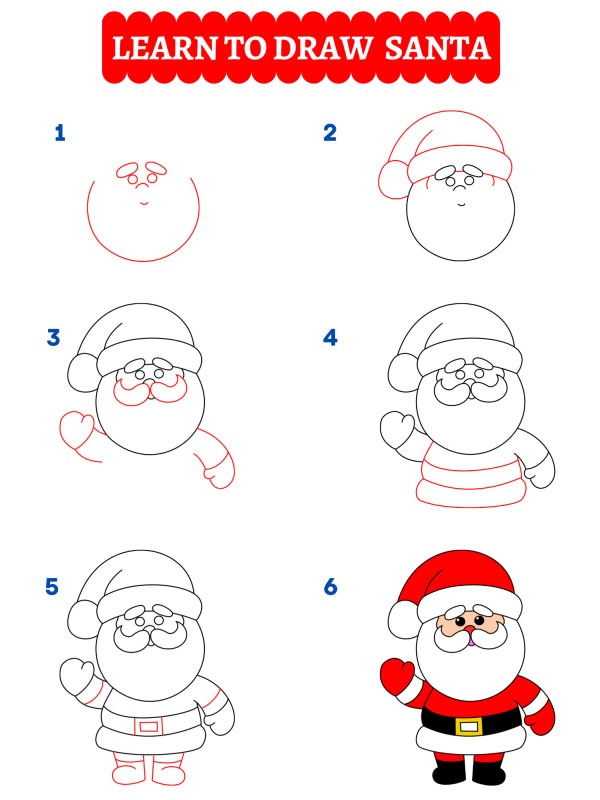 Como desenhar o Papai Noel