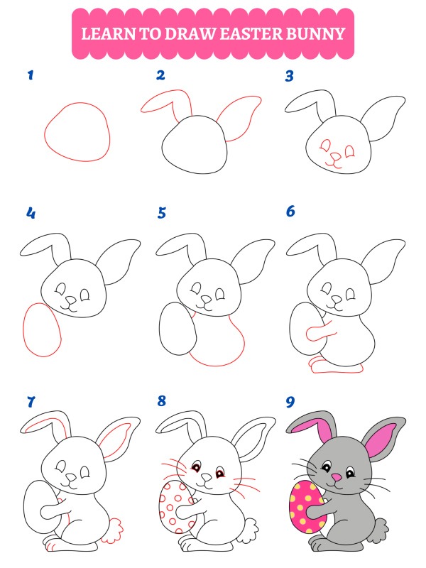 Como Desenhar Coelho da Páscoa