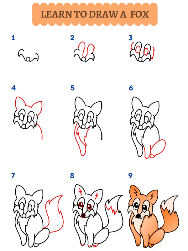 Como desenhar uma raposa