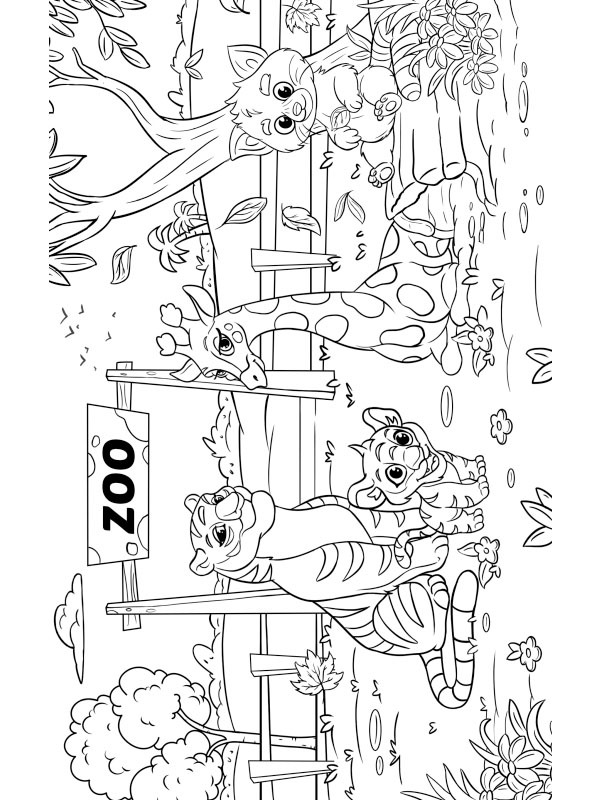 Animais do zoológico Desenho para Colorir Animais do zoológico Desenho para Colorir