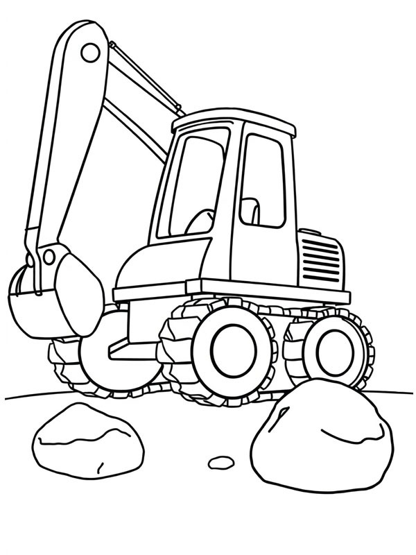 Escavadeira Desenho para Colorir Escavadeira Desenho para Colorir