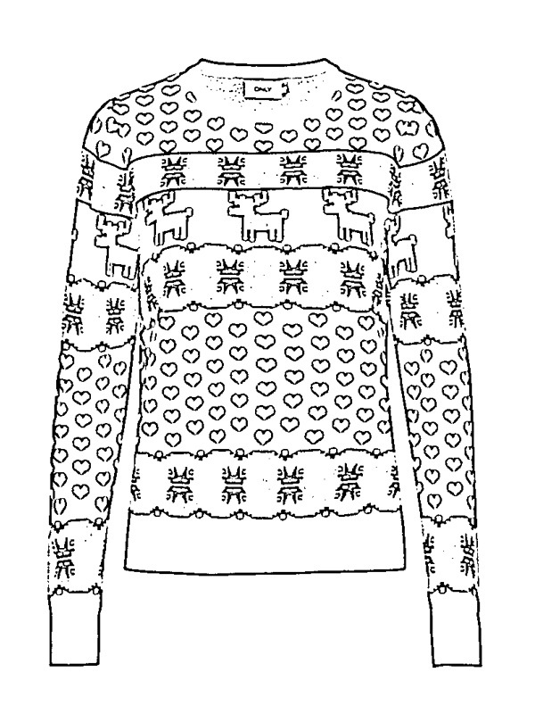 Suéter de Natal Desenho para Colorir Suéter de Natal Desenho para Colorir