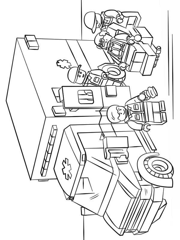 Ambulância da LEGO Desenho para Colorir Ambulância da LEGO Desenho para Colorir