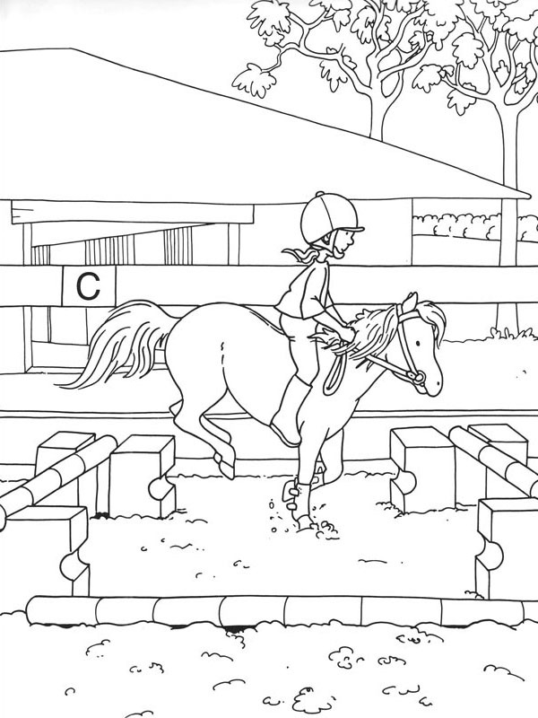 Cavalo pulando Desenho para Colorir Cavalo pulando Desenho para Colorir