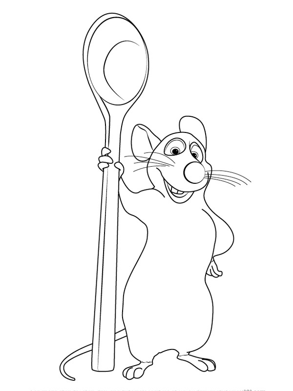 Remy (Ratatouille) Desenho para Colorir Remy (Ratatouille) Desenho para Colorir