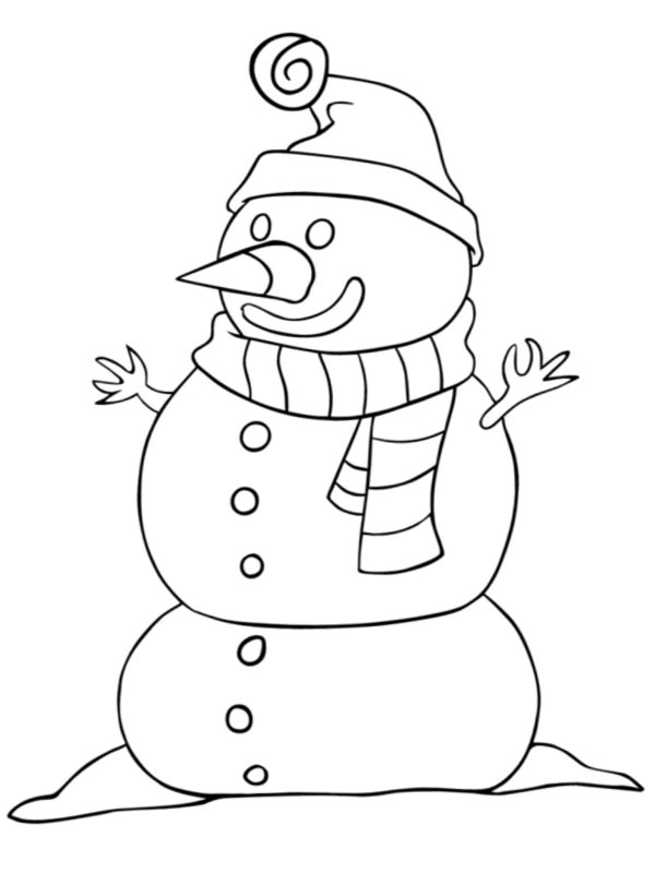 Boneco de neve Desenho para Colorir Boneco de neve Desenho para Colorir
