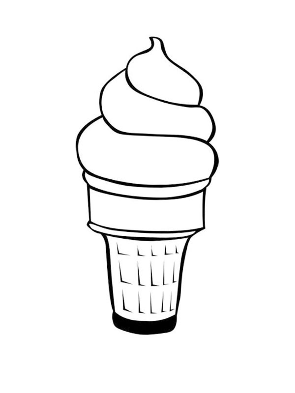 Sorvete de casquinha Desenho para Colorir Sorvete de casquinha Desenho para Colorir