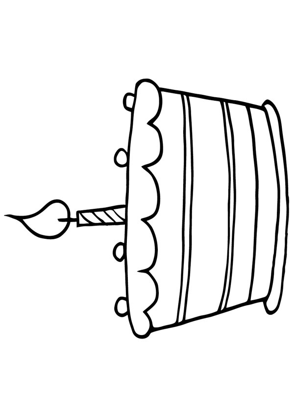 Bolo de aniversário Desenho para Colorir Bolo de aniversário Desenho para Colorir