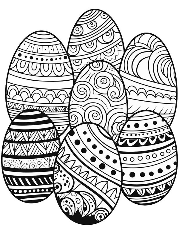 7 mandalas de ovos de Páscoa Desenho para Colorir 7 mandalas de ovos de Páscoa Desenho para Colorir