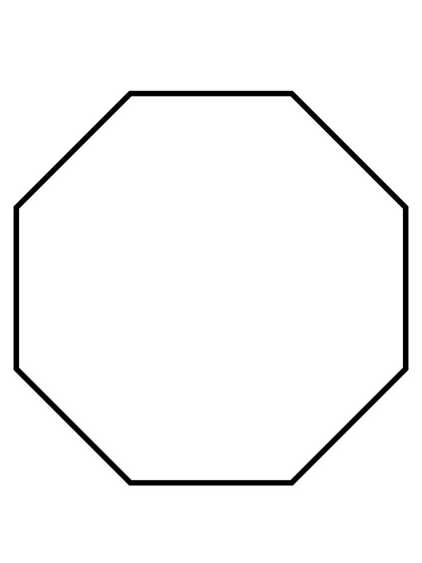 Octógono Desenho para Colorir Octógono Desenho para Colorir