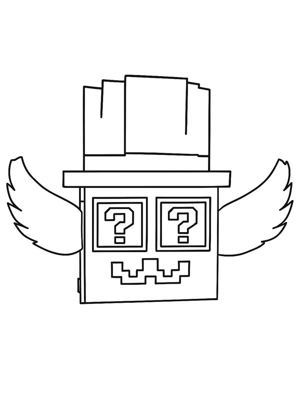 Admin Lucky Block (Steal a Brainrot) Desenho para Colorir Admin Lucky Block (Steal a Brainrot) Desenho para Colorir