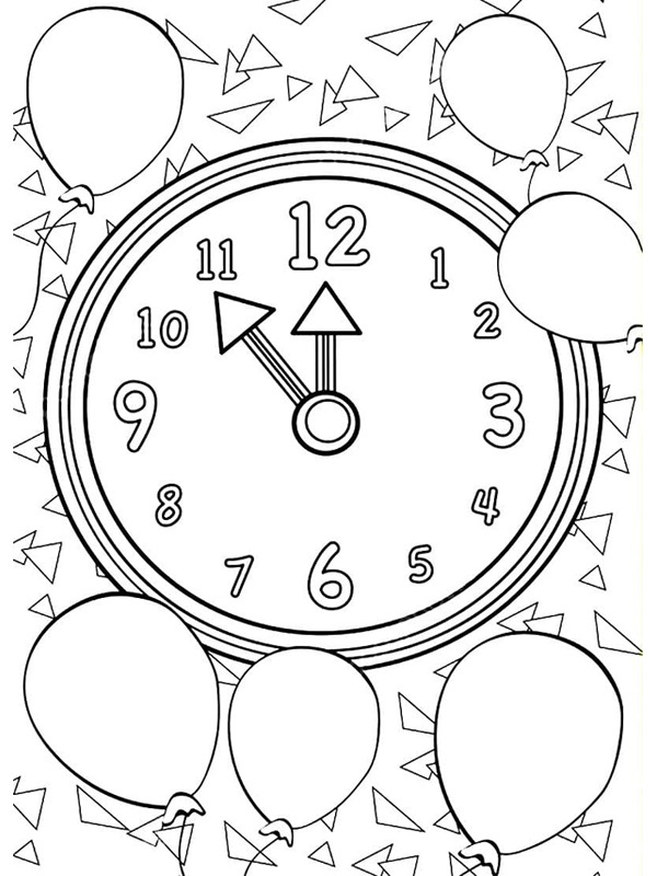 Contagem regressiva para o Ano-Novo Desenho para Colorir Contagem regressiva para o Ano-Novo Desenho para Colorir