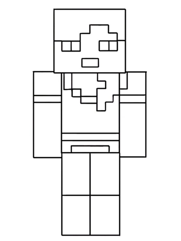 Alex (Minecraft) Desenho para Colorir Alex (Minecraft) Desenho para Colorir