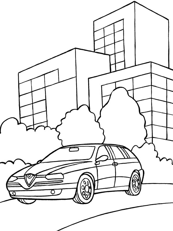 Alfa Romeo 159 Station Wagon Desenho para Colorir Alfa Romeo 159 Station Wagon Desenho para Colorir