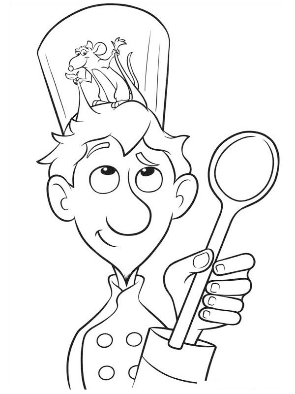 Alfredo Linguini e o rato Remy Desenho para Colorir Alfredo Linguini e o rato Remy Desenho para Colorir