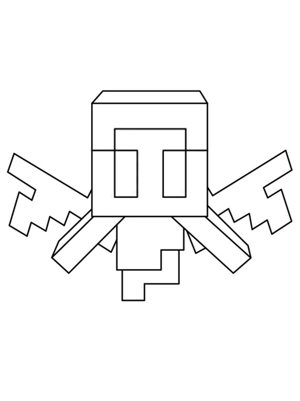 Allay do Minecraft Desenho para Colorir Allay do Minecraft Desenho para Colorir