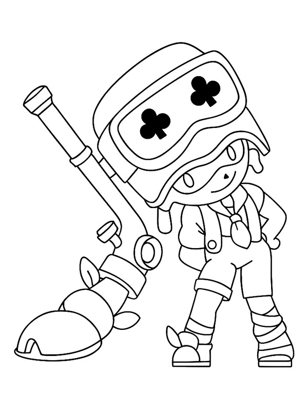 Aili (Brawl Stars) Desenho para Colorir Aili (Brawl Stars) Desenho para Colorir