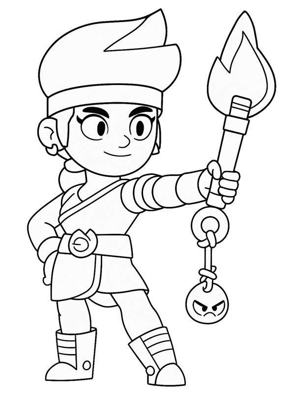 Amber (Brawl Stars) Desenho para Colorir Amber (Brawl Stars) Desenho para Colorir
